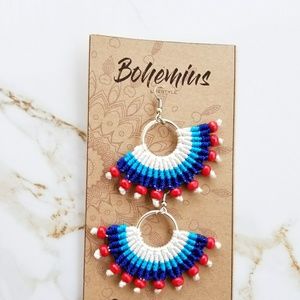 Handmade Knitted Earrings from El Salvador